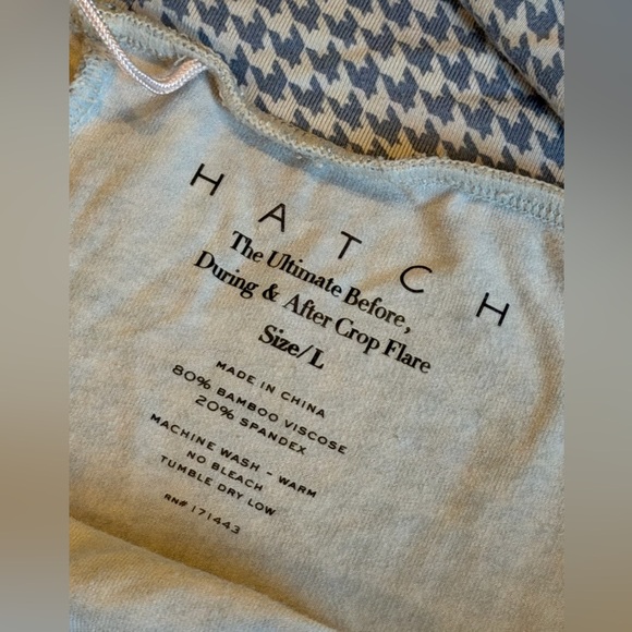 Hatch - Bodyflex Crop Flair Houndstooth Maternity Before During & After Pants - Picture 3 of 4